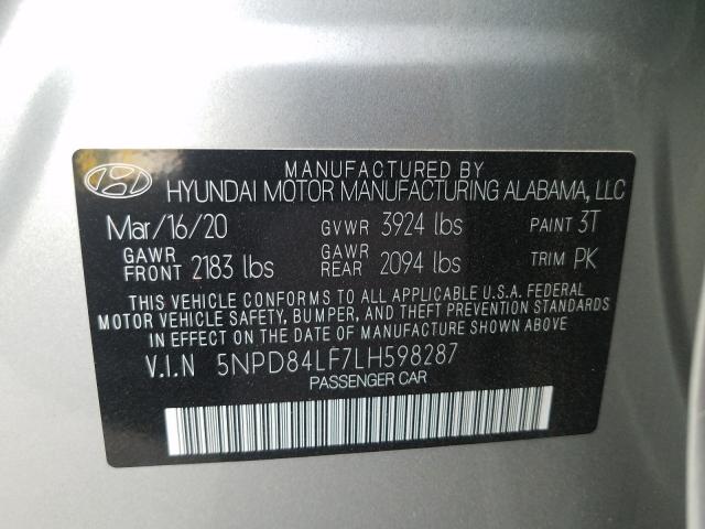 2020 HYUNDAI ELANTRA SE - 5NPD84LF7LH598287