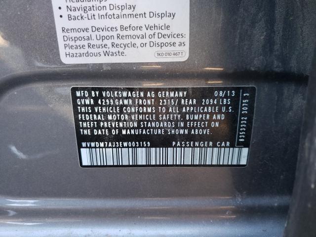 2014 VOLKSWAGEN GOLF WVWDM7AJ3EW003159