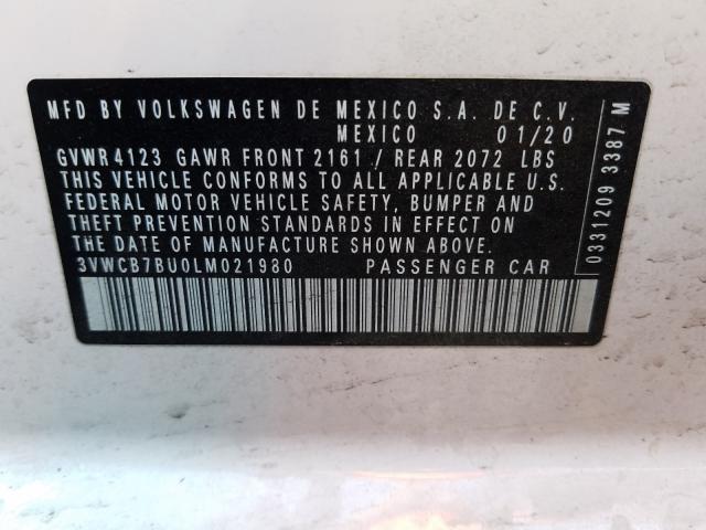 2020 VOLKSWAGEN JETTA S 3VWCB7BU0LM021980