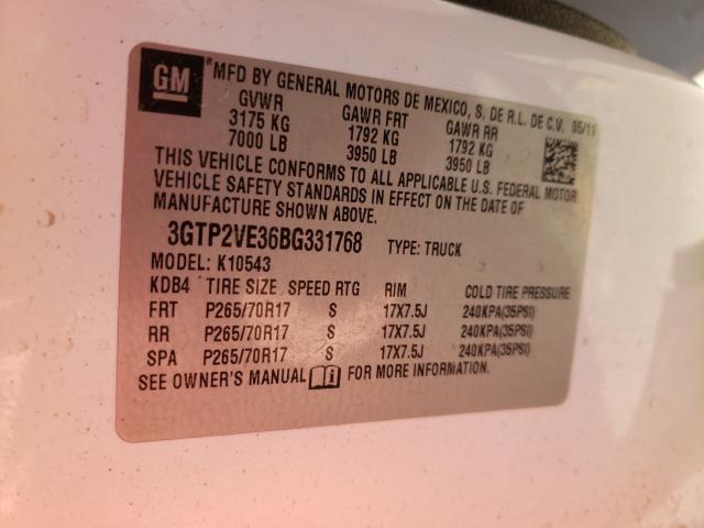 2011 GMC SIERRA K15 3GTP2VE36BG331768
