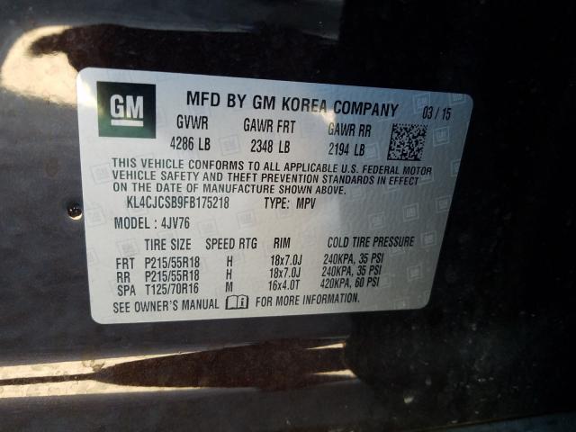 2015 BUICK ENCORE KL4CJCSB9FB175218