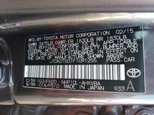 2015 TOYOTA PRIUS C JTDKDTB31F1091255