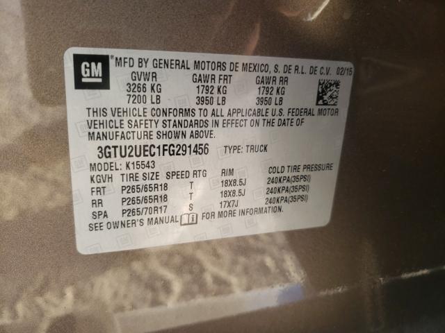 2015 GMC SIERRA K15 3GTU2UEC1FG291456