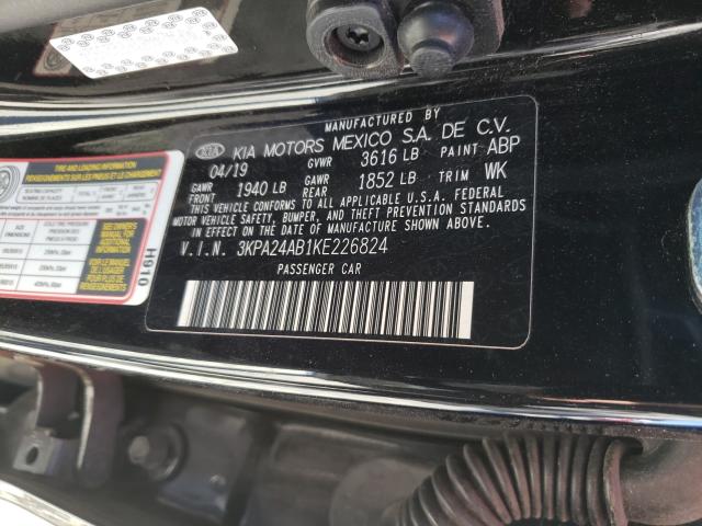 2019 KIA RIO S 3KPA24AB1KE226824