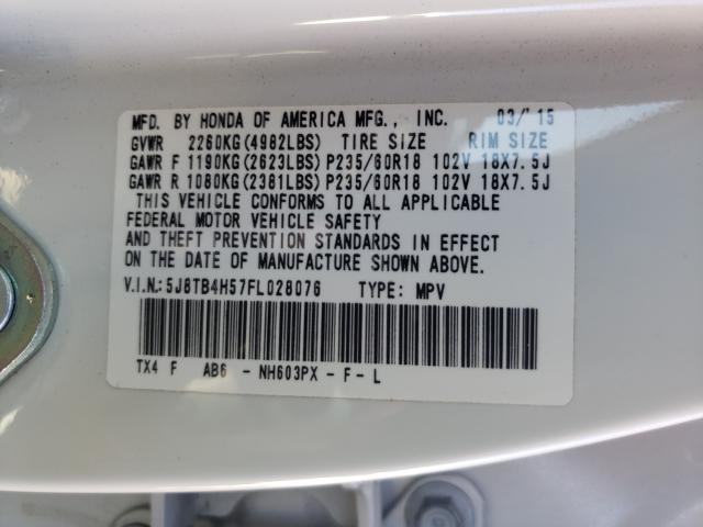 2015 ACURA RDX TECHNO 5J8TB4H57FL028076