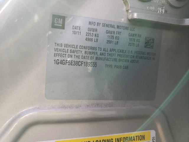 2012 BUICK LACROSSE P 1G4GF5E38CF189555