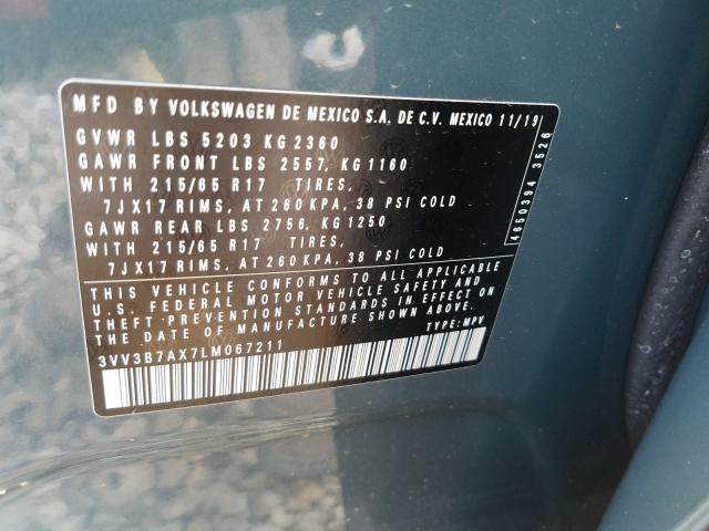 2020 VOLKSWAGEN TIGUAN SE 3VV3B7AX7LM067211