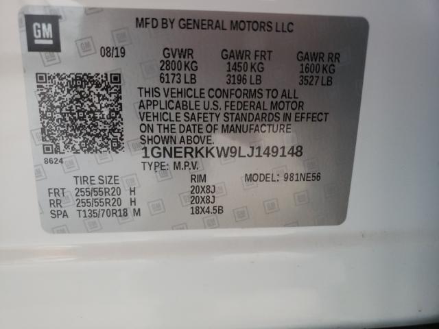 2020 CHEVROLET TRAVERSE P 1GNERKKW9LJ149148