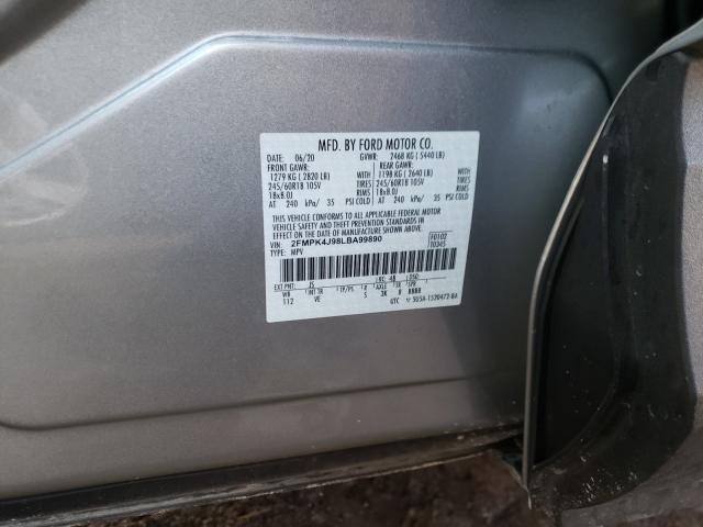 2020 FORD EDGE SEL 2FMPK4J98LBA99890