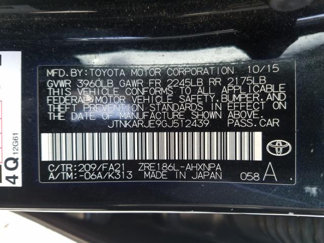 2016 TOYOTA SCION IM JTNKARJE9GJ512439