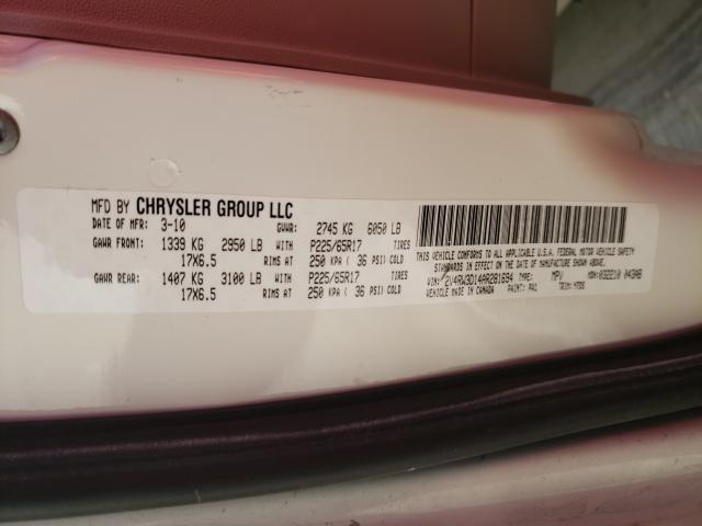 2010 VOLKSWAGEN ROUTAN SE 2V4RW3D14AR281694