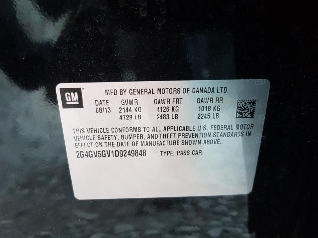 2013 BUICK REGAL GS 2G4GV5GV1D9249848