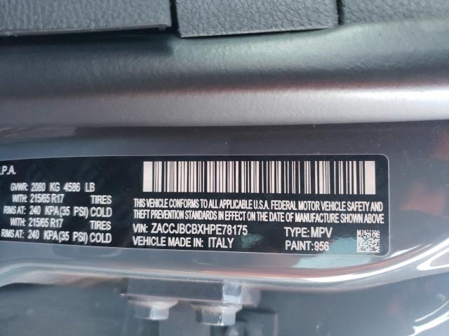 2017 JEEP RENEGADE T ZACCJBCBXHPE78175