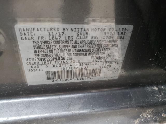 2018 NISSAN VERSA NOTE 3N1CE2CP9JL361253