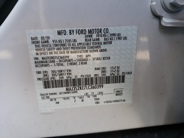 2020 FORD ECOSPORT T - MAJ3S2KE7LC360399