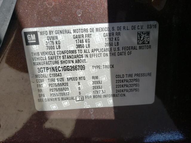 2016 GMC SIERRA C15 3GTP1NEC1GG266709