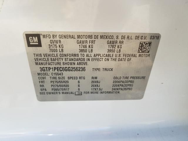 2016 GMC SIERRA C15 3GTP1PEC6GG256236