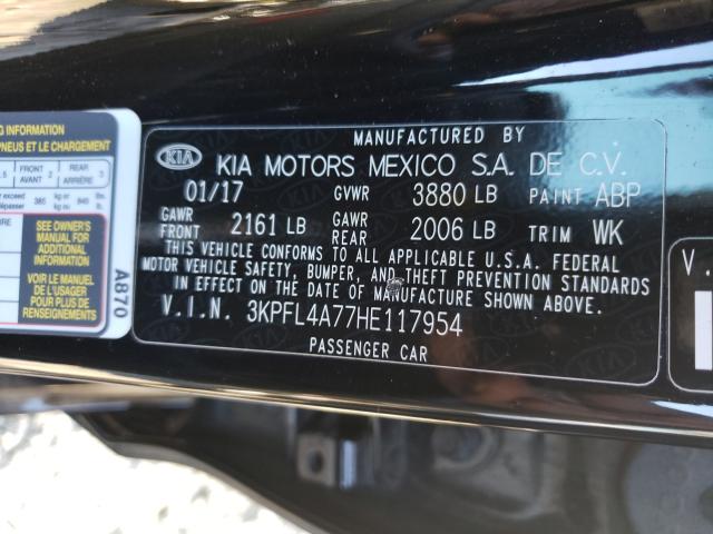 2017 KIA FORTE 3KPFL4A77HE117954
