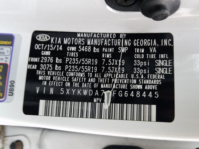 2015 KIA SORENTO SX 5XYKWDA73FG648445