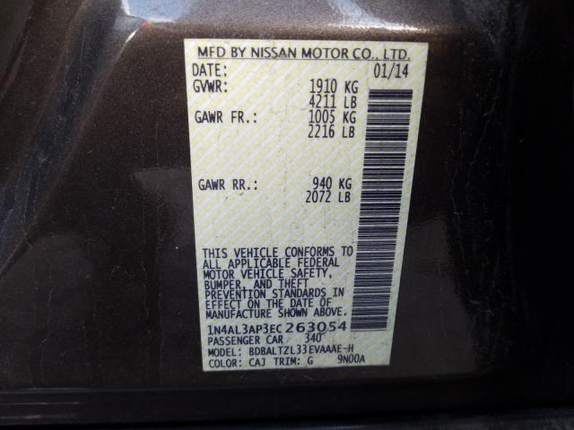 2014 NISSAN ALTIMA 2.5 1N4AL3AP3EC263054