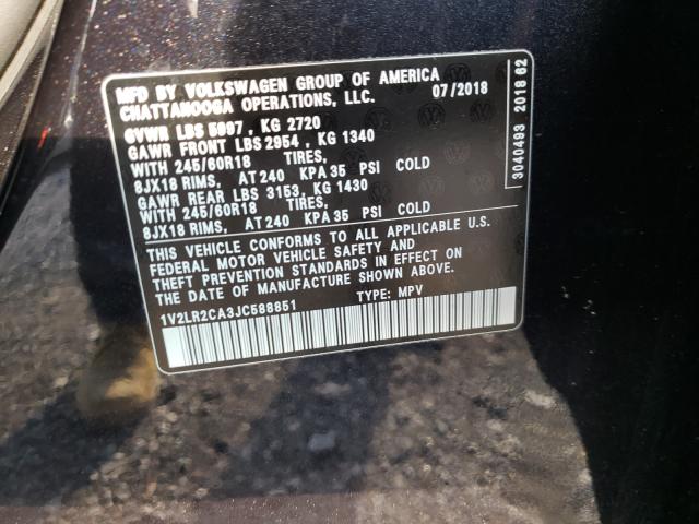 2018 VOLKSWAGEN ATLAS SE 1V2LR2CA3JC588851