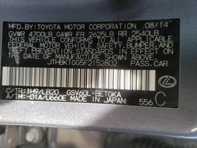 2015 LEXUS ES 350 JTHBK1GG5F2152802