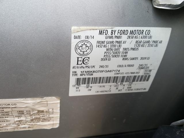 2015 FORD EXPLORER S 1FM5K8GT0FGA67174