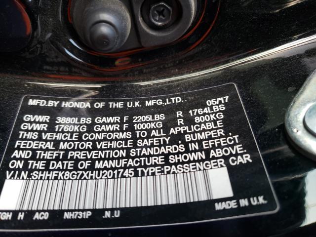 2017 HONDA CIVIC TYPE SHHFK8G7XHU201745