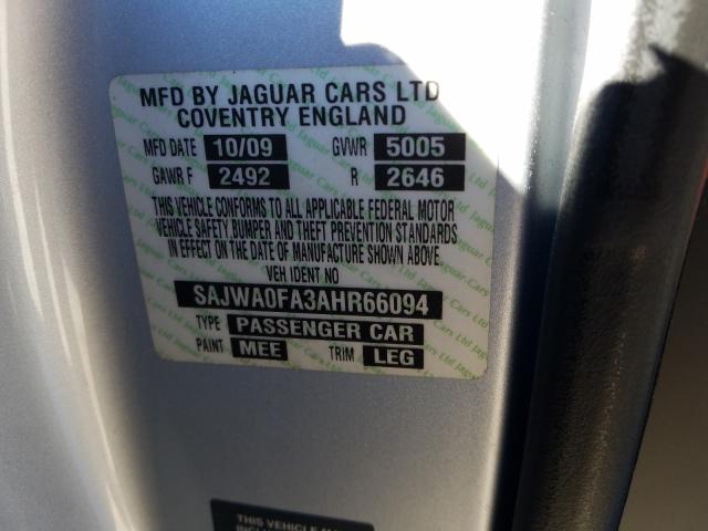 2010 JAGUAR XF LUXURY SAJWA0FA3AHR66094