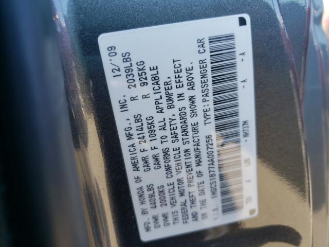 2010 HONDA ACCORD EX 1HGCS1B77AA007256