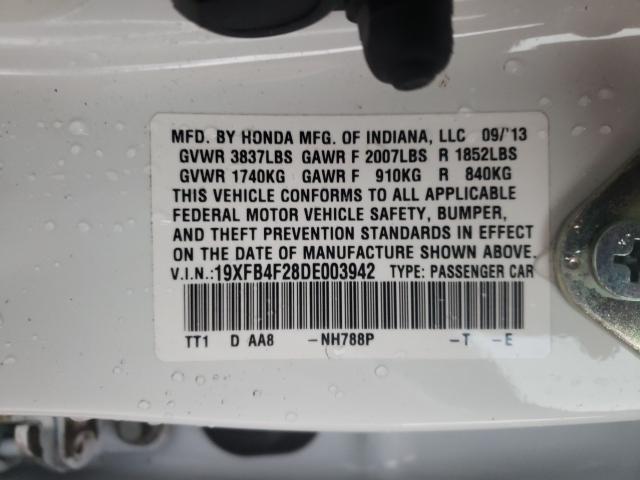 2013 HONDA CIVIC HYBR 19XFB4F28DE003942