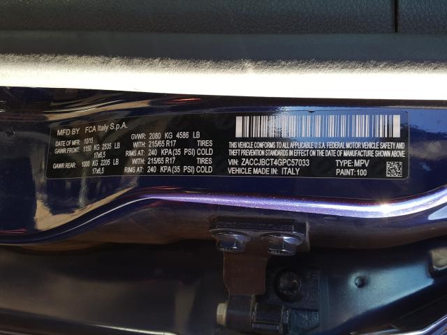 2016 JEEP RENEGADE T ZACCJBCT4GPC57033