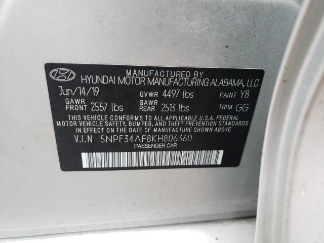 2019 HYUNDAI SONATA LIM 5NPE34AF8KH806360