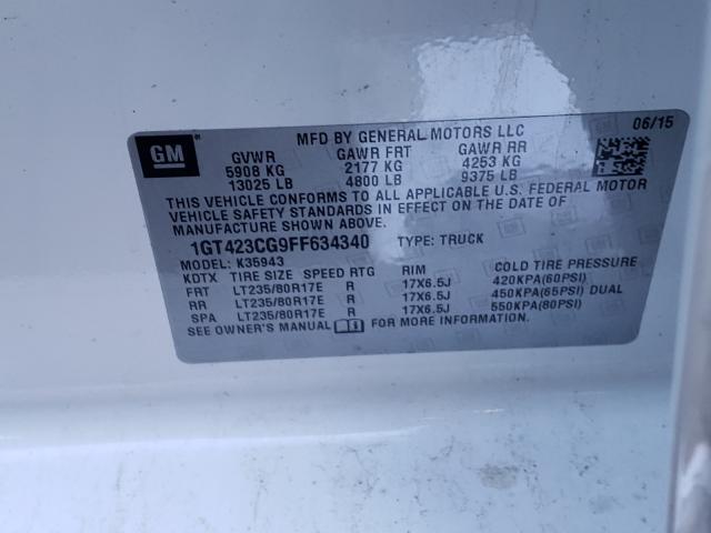 2015 GMC SIERRA K35 1GT423CG9FF634340