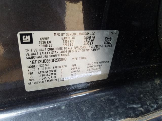 2016 GMC SIERRA K25 1GT12UE86GF233098