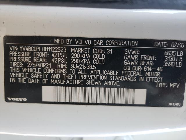 2017 VOLVO XC90 T8 YV4BC0PL0H1122523