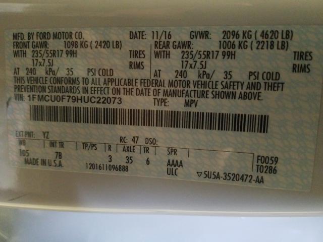 2017 FORD ESCAPE 1FMCU0F79HUC22073
