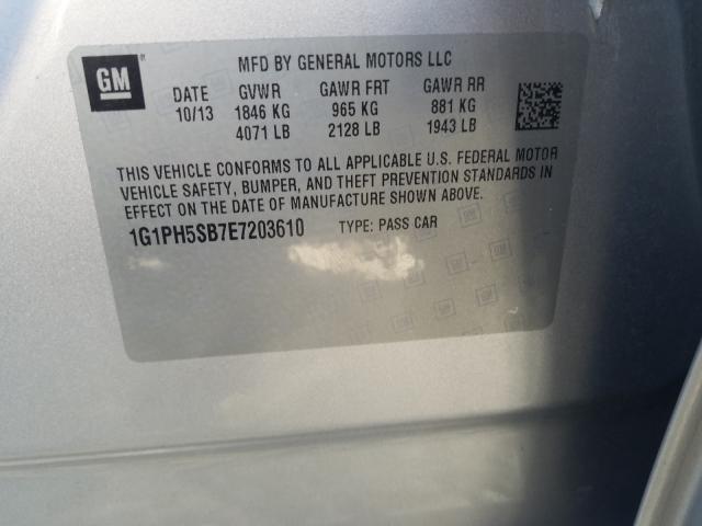 2014 CHEVROLET CRUZE ECO 1G1PH5SB7E7203610