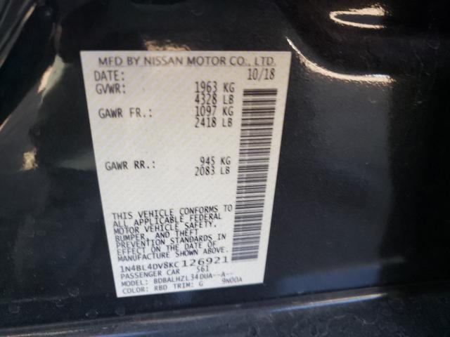 2019 NISSAN ALTIMA SV 1N4BL4DV8KC126921