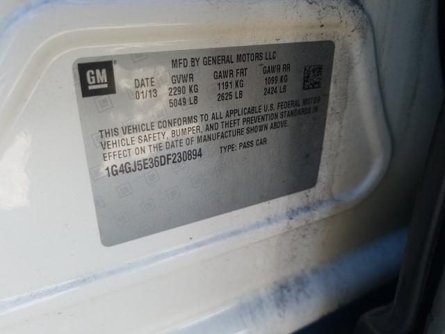2013 BUICK LACROSSE T 1G4GJ5E36DF230894