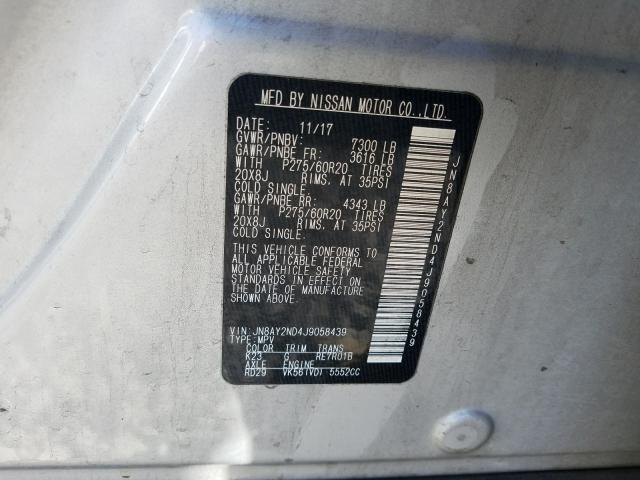 2018 NISSAN ARMADA SV JN8AY2ND4J9058439