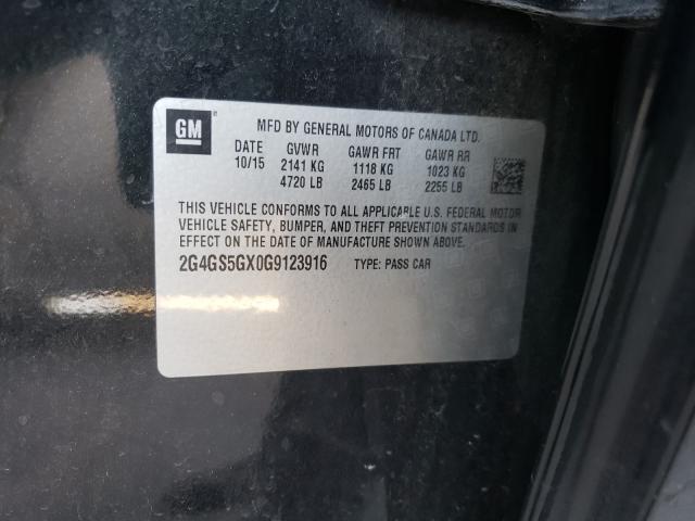 2016 BUICK REGAL PREM 2G4GS5GX0G9123916