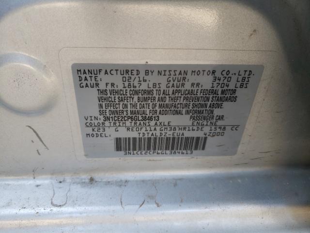 2016 NISSAN VERSA NOTE 3N1CE2CP6GL384613