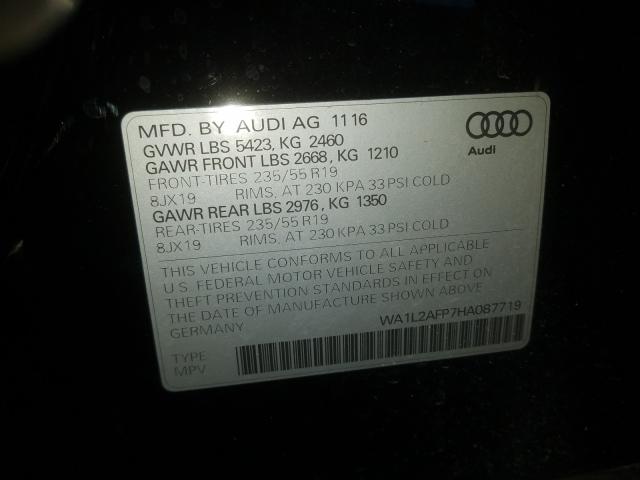 VIN WA1L2AFP7HA087719 2017 Audi Q5, Premium Plus no.10