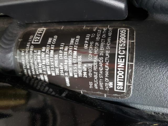 2012 TRIUMPH MOTORCYCLE STREET TRI SMTD01NE1CT529005