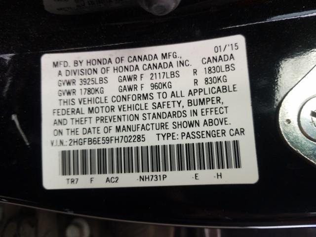 2015 HONDA CIVIC SI 2HGFB6E59FH702285