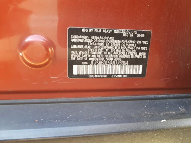 2010 SUBARU FORESTER 2 JF2SH6DC9AH723004