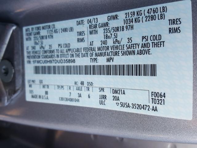 2013 FORD ESCAPE SEL 1FMCU0H97DUD35898