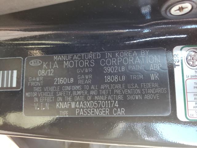 2013 KIA FORTE SX KNAFW4A3XD5701174