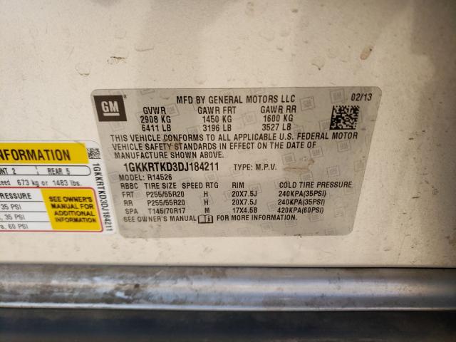 2013 GMC ACADIA DEN 1GKKRTKD3DJ184211
